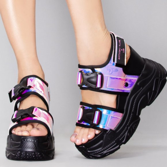 Anthony wang Shoes - Anthony Wang X LASR Exclusive Peach 02 Hardwired Platform Sandals